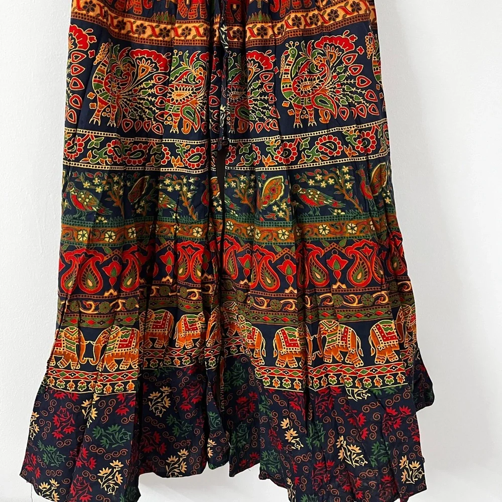 Rajasthani colour palazzo with beautiful elephant print on it - Picture 1 of 3